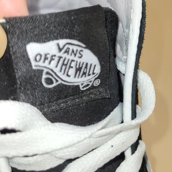 Converse White and Black High-Top Sneakers - Picture 7 of 8